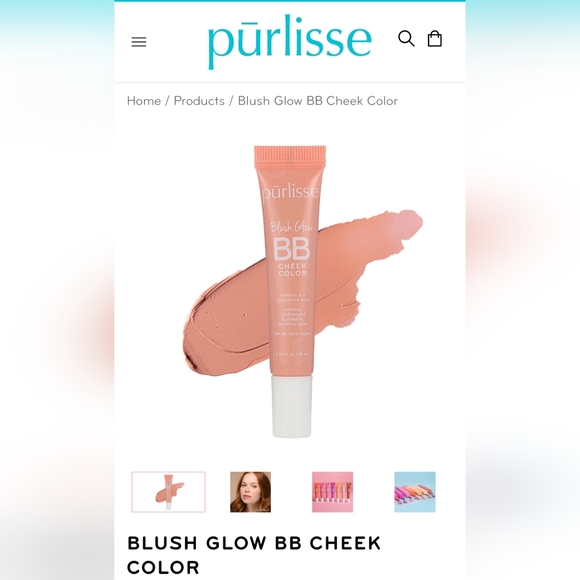 Purlisse Blush Glow BB Cheek Color in Cool Mauve NWT - Picture 2 of 4